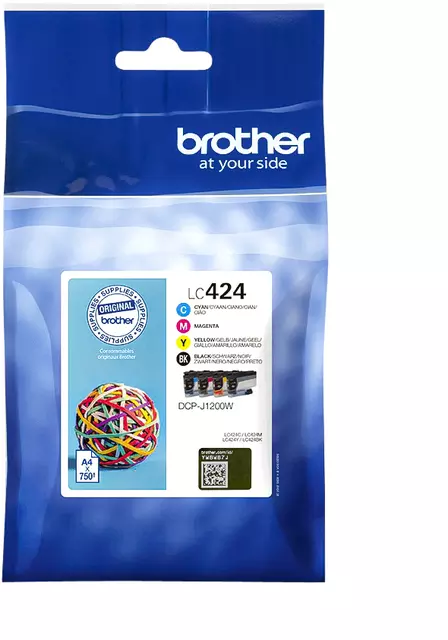 Een Inktcartridge Brother LC-424 zwart + 3 kleuren koop je bij Avoux