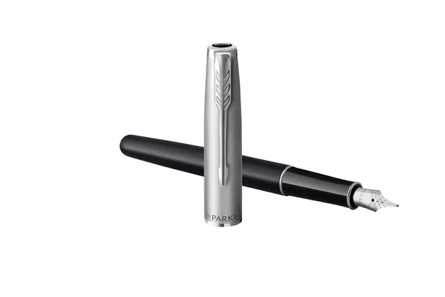 Vulpen Parker Sonnet Essential sandblasted CT matte black lacquer fijn