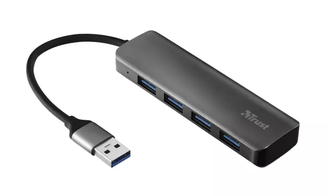 Een HUB TRUST USB 3.2 HALYX 4 POORTS koop je bij All Office Kuipers BV