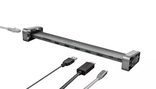 Een Dockingstation Trust Dalyx 10in1 USB-C koop je bij Deska Alles voor Kantoor