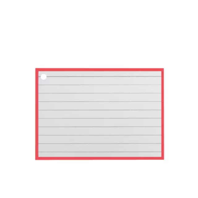 Een Flashcards A7 Rood incl. clipring koop je bij Romijn Office Supply