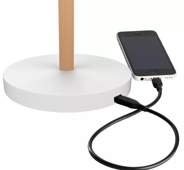 Een Bureaulamp Unilux Vicky LED hout wit koop je bij All Office Kuipers BV