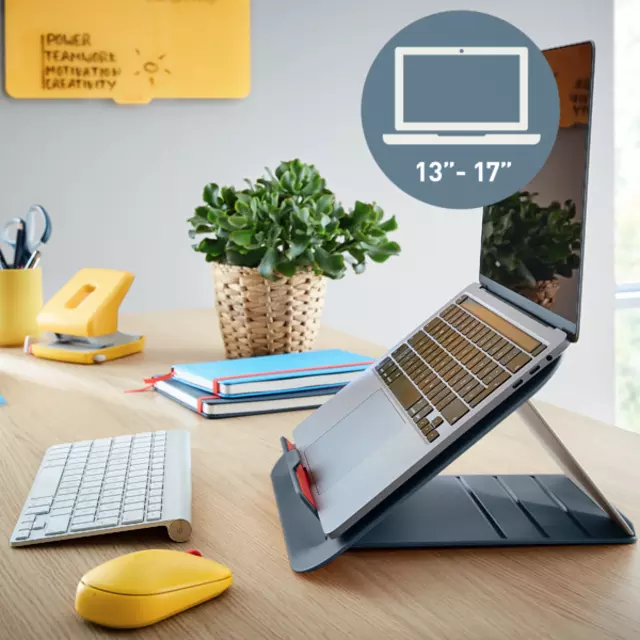 Een Leitz Ergo Cosy Laptopstandaard grijs koop je bij All Office Kuipers BV