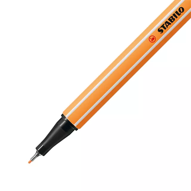 Een Fineliner STABILO point 88/25 fijn pastel oranje koop je bij Kantoorboekhandel Van Atten