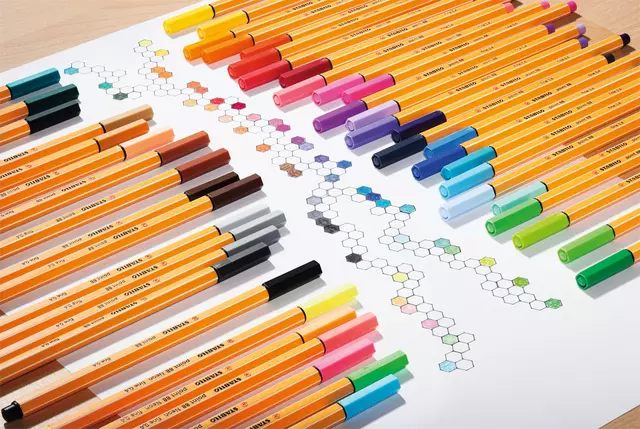 Een Fineliner STABILO point 88/66 fijn khaki koop je bij De Rijk Kantoorshop