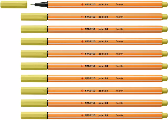 Fineliner STABILO point 88/67 fijn mosterd