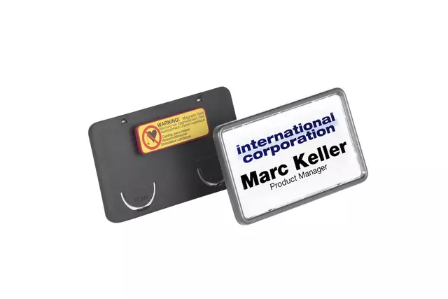 Een Badge Durable clip card met magneet 40x75mm koop je bij All Office Kuipers BV