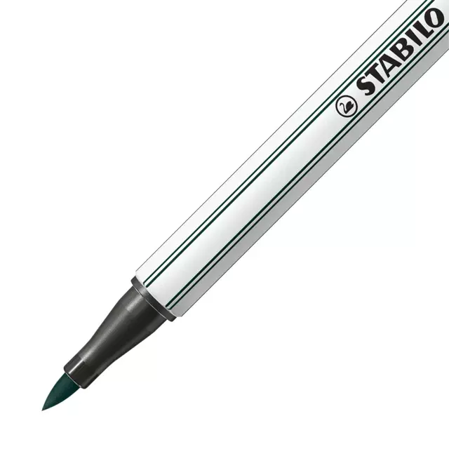 Een Brushstift STABILO Pen 568/63 aardegroen koop je bij De Joma BV
