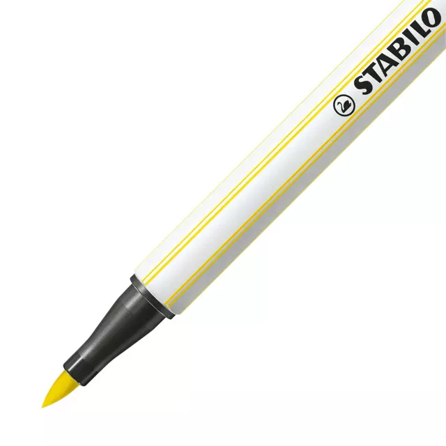 Een Brushstift STABILO Pen 568/24 citroengeel koop je bij De Joma BV