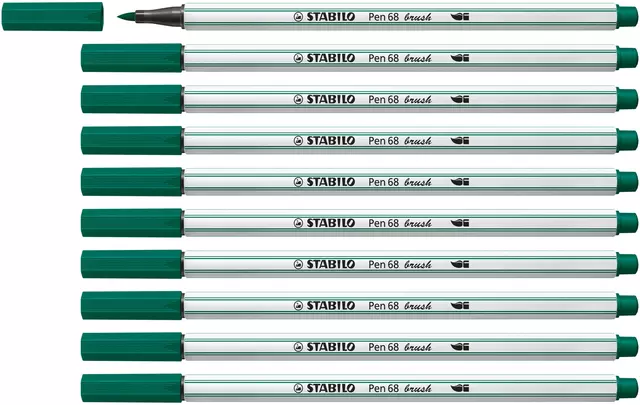 Een Brushstift STABILO Pen 568/53 turquoisegroen koop je bij De Joma BV