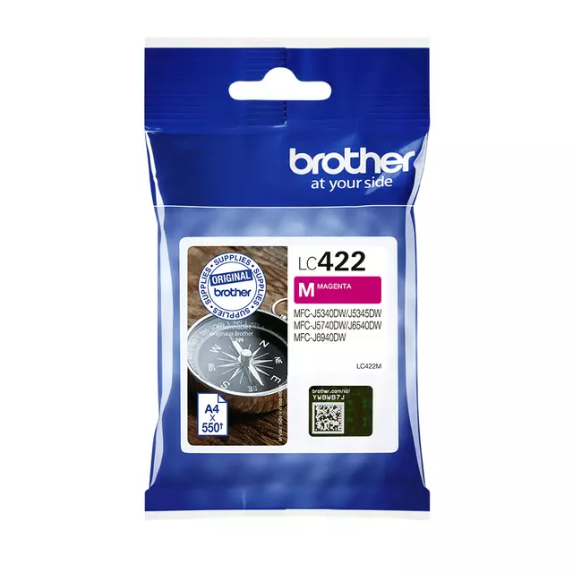 Een Inktcartridge Brother LC-422M rood koop je bij QuickOffice BV