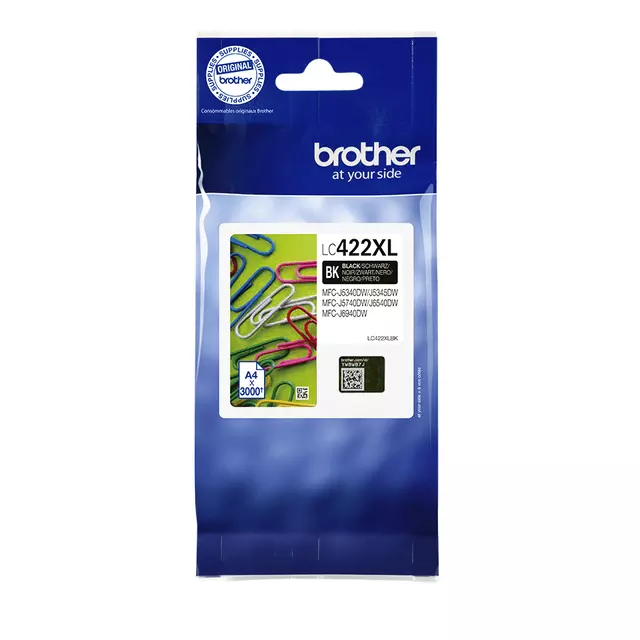 Een Inktcartridge Brother LC-422XLBK zwart koop je bij Kantoorboekhandel Van Atten