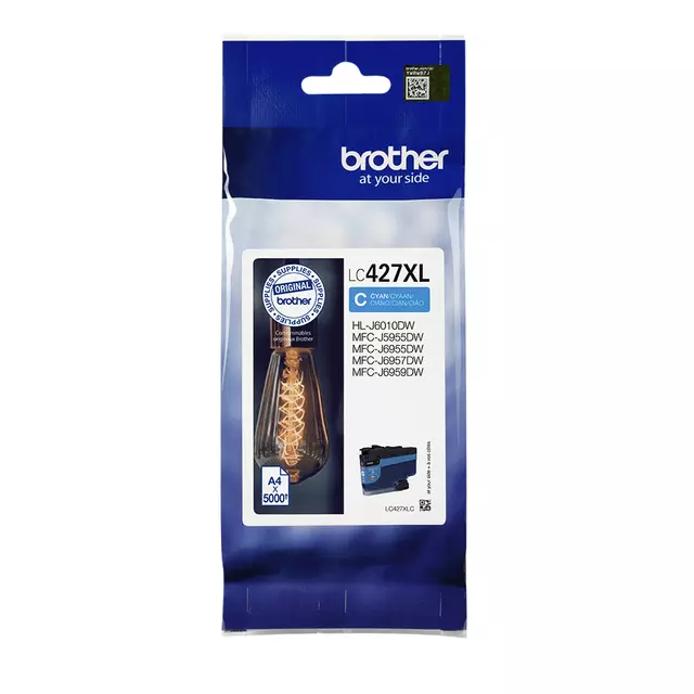 Een Inktcartridge Brother LC-427XLC blauw koop je bij van Kerkvoorde & Hollander B.V.