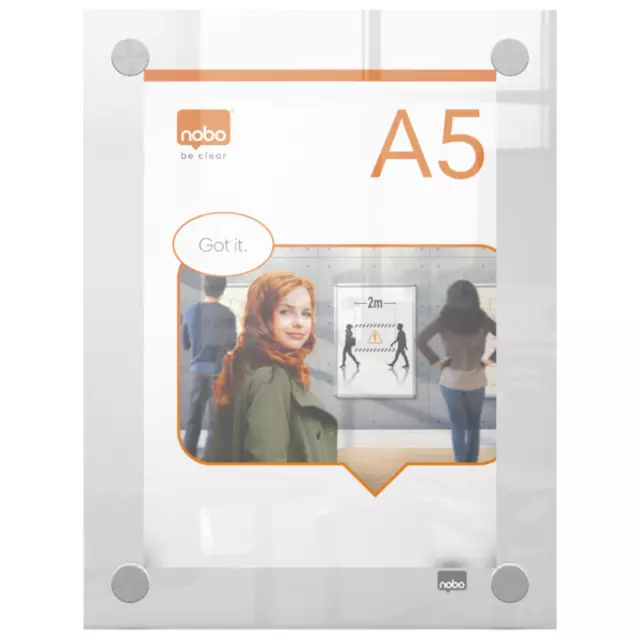 Een Infobord Nobo Premium Plus A5 acryl wand koop je bij All Office Kuipers BV