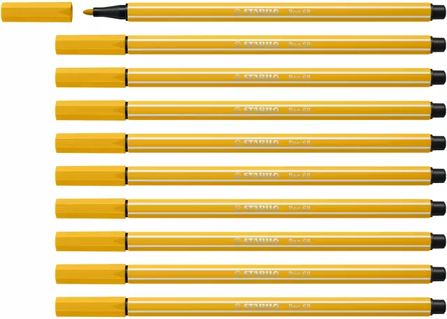 Een Viltstift STABILO Pen 68/87 medium curry koop je bij Clippz! Office Supplies