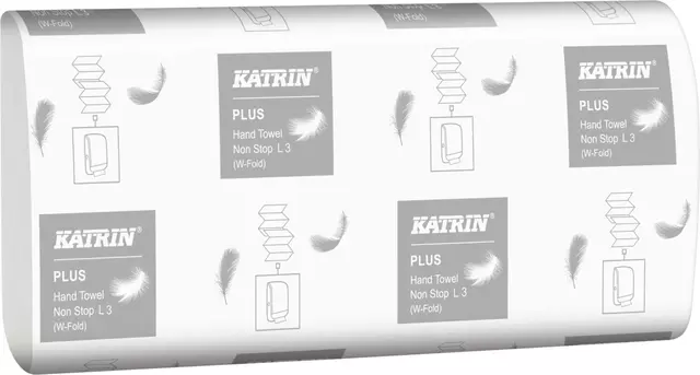 Een Handdoek Katrin 61600 W-vouw Plus 3laags 20,3x32cm 25x90st koop je bij De Joma BV
