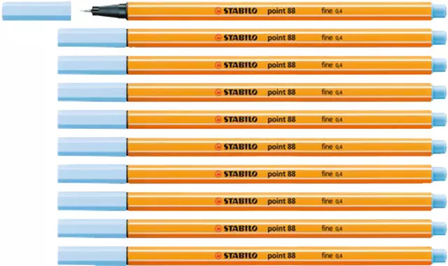 Een Fineliner STABILO point 88/11 fijn ijsblauw koop je bij Kantorice office & business supplies