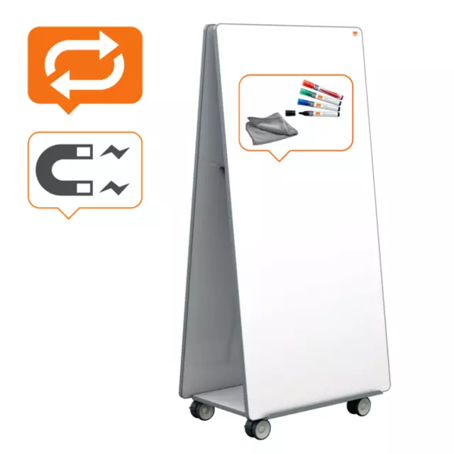 Een Whiteboard systeem Nobo Move & Meet 1800x900mm koop je bij Den Otter Kantoorpartners B.V.