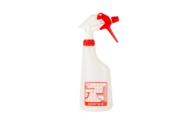 Een Sproeiflacon Cleaninq 600ml leeg met logo sanitair koop je bij Company Supplies