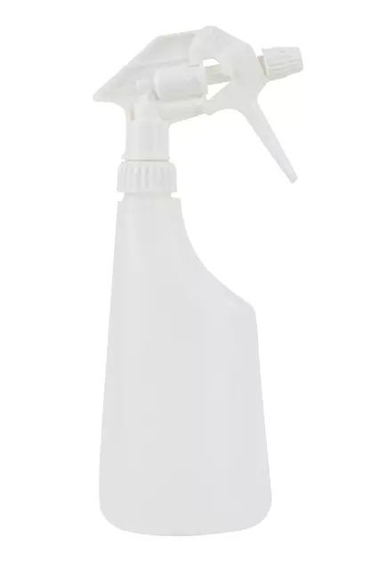 Een Sproeiflacon Cleaninq 600ml leeg zonder logo transparant koop je bij QuickOffice BV