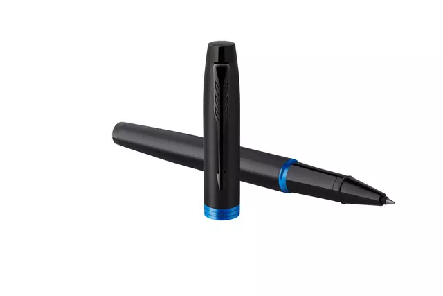 Een Rollerpen Parker IM blauw ring F zwart koop je bij All Office Kuipers BV