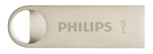 Een USB-stick 2.0 Philips moon vintage silver 64GB koop je bij De Joma BV