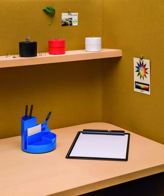 Een Papercliphouder MAUL pro recycled Ø73x60mm blauw koop je bij All Office Kuipers BV