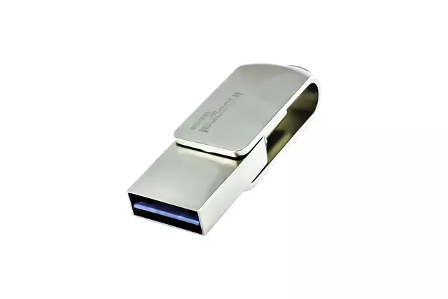 Een USB-stick Integral 3.0 USB-360-C Dual 128GB koop je bij All Office Kuipers BV
