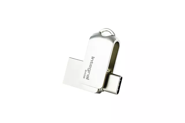Een USB-stick Integral 3.0 USB-360-C Dual 64GB koop je bij All Office Kuipers BV
