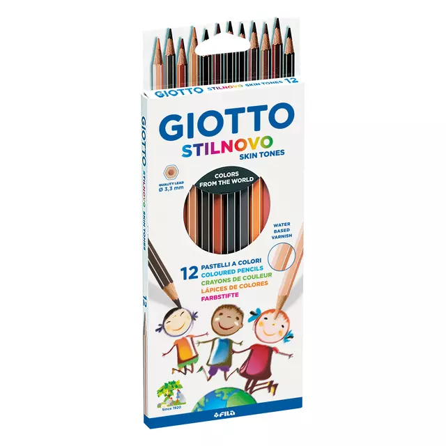 Een Potlood Giotto Stilnovo skin tones 12 stuks koop je bij iPlusoffice