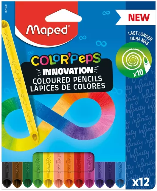 Een Kleurpotlood Maped Color'Peps Infinity 12 kleuren koop je bij All Office Kuipers BV