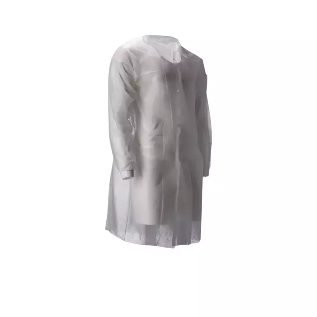 Een Blouse visiteur CMT PP non-tissé longue bouton pression 104cm M blanc koop je bij QuickOffice BV