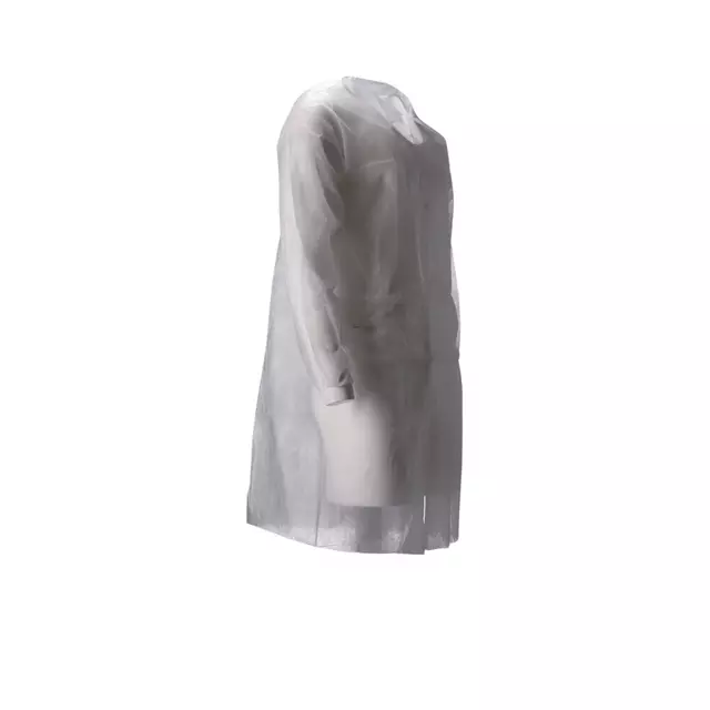 Een Blouse visiteur CMT PP non-tissé longue bouton pression 104cm M blanc koop je bij QuickOffice BV