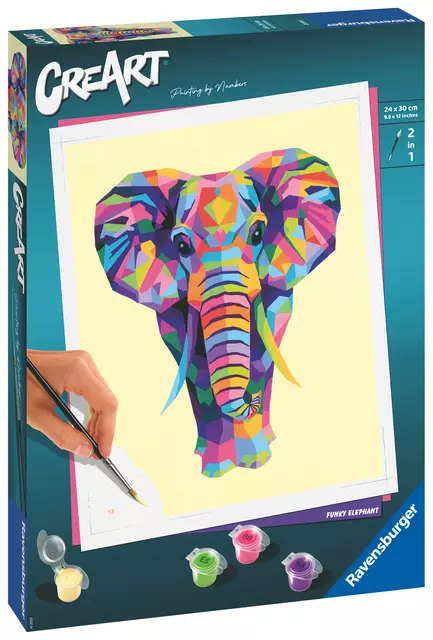 Een Schilderen op nummers CreArt Olifant koop je bij De Rijk Kantoorshop