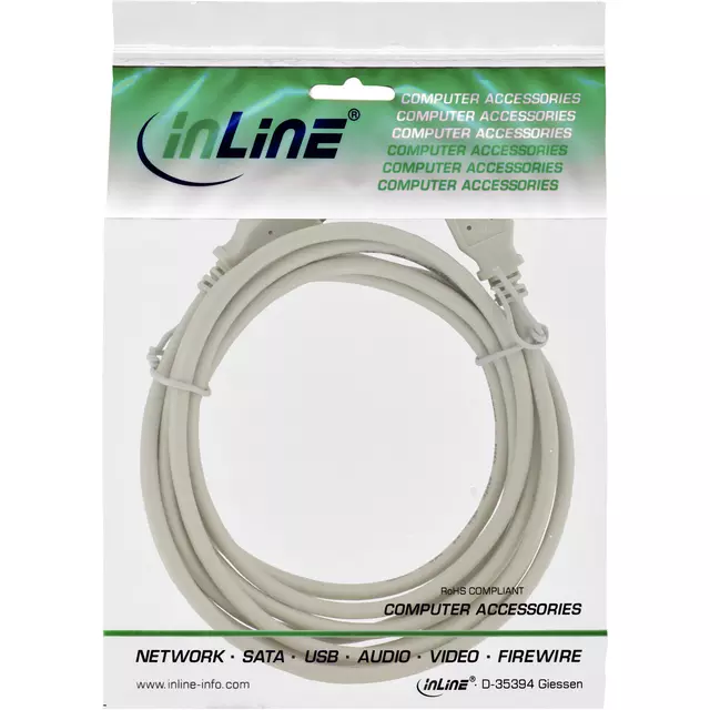 Een Kabel Inline USB-A 2.0 M-M 2 meter beige koop je bij All Office Kuipers BV