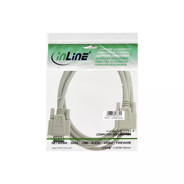 Kabel InLine S VGA 15HD M-M 2 meter beige en grijs