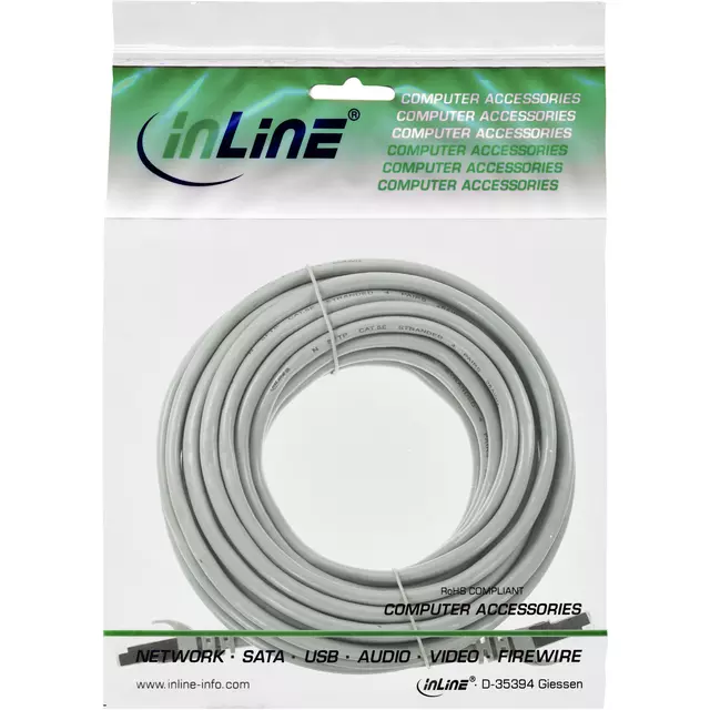 Een Kabel InLine Cat5e U UTP 20 meter grijs koop je bij van Kerkvoorde & Hollander B.V.