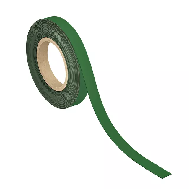 Een Magneetband MAUL beschrijf- wisbaar 10mx20mmx1mm groen koop je bij Kantorice office & business supplies