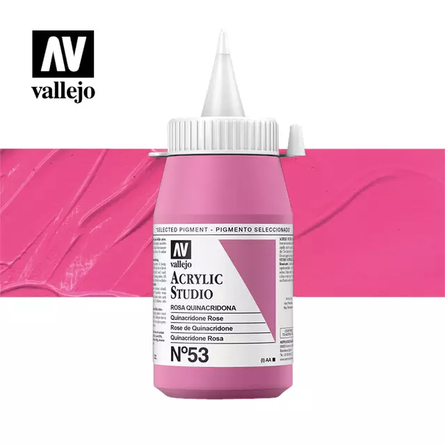 Een Acrylverf Acrylicos Vallejo 500ml Quinacridone rose koop je bij Topkantoor Repro Creatief