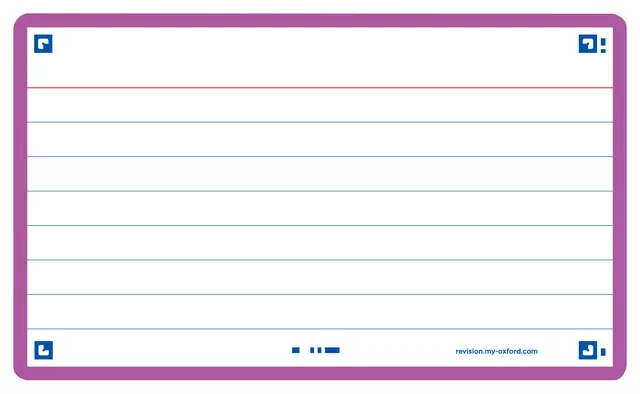 Een Flashcard Oxford 2.0 75x125mm A7 80vel 250gr lijn lila koop je bij De Rijk Kantoorshop