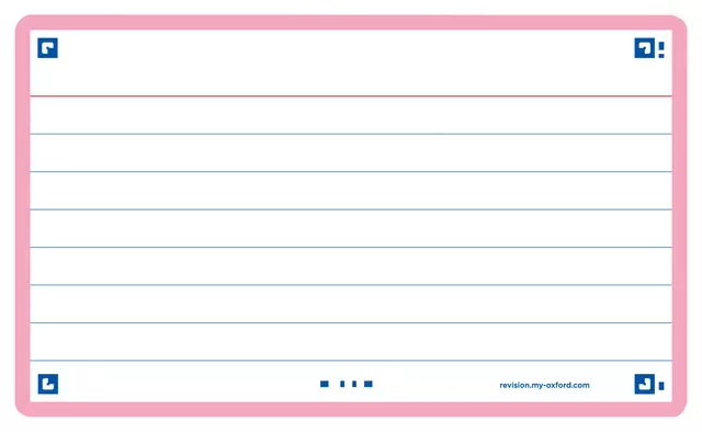 Een Flashcard Oxf 2.0 75x125mm 80vel 250gr lijn roze koop je bij All Office Kuipers BV