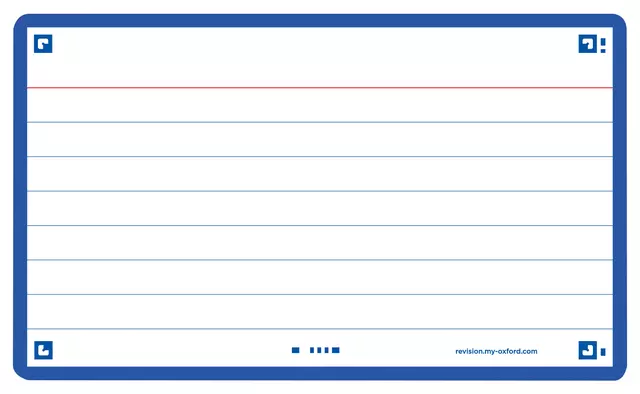 Een Flashcard Oxf 2.0 75x125mm 80vel 250gr lijn blauw koop je bij All Office Kuipers BV