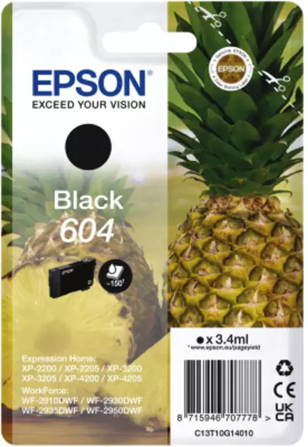 Buy your Inktcartridge Epson 604 T10G14 zwart at QuickOffice BV