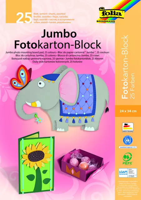 Buy your Fotokarton Folia 2-zijdig 24x35cm 300gr 25vel assorti at QuickOffice BV