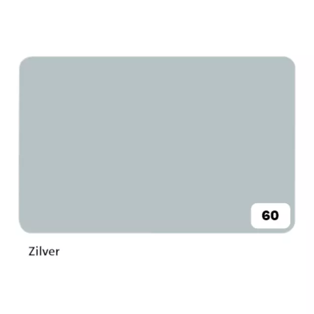 Een Fotokarton Folia 2-zijdig 50x70cm 300gr nr60 zilver koop je bij De Joma BV