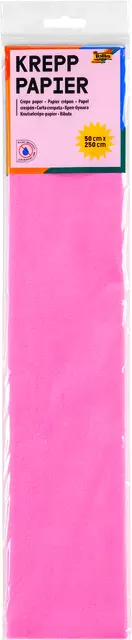 Een Crêpepapier Folia 250x50cm nr119 roze koop je bij De Joma BV