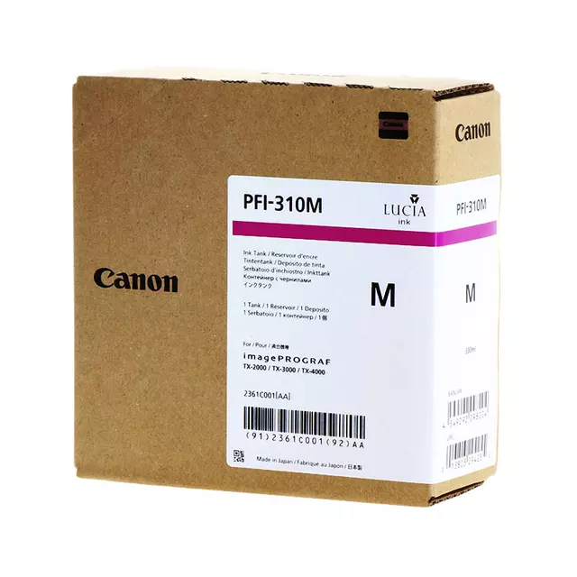 Een Inktcartridge Canon PFI-310 rood koop je bij All Office Kuipers BV