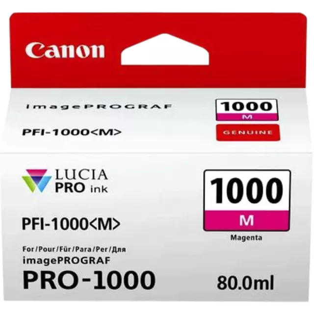 Een Inktcartridge Canon PFI-1000 rood koop je bij All Office Kuipers BV