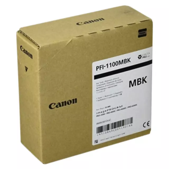Een Inktcartridge Canon PFI-1100 mat zwart koop je bij All Office Kuipers BV