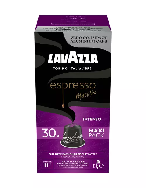 Een Koffiecups Lavazza espresso Intenso 30 stuks koop je bij Scheepstra Drachten